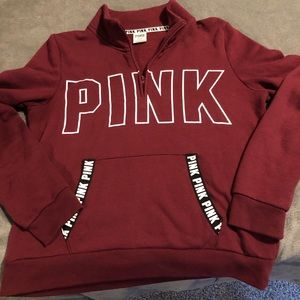 PINK pull over sweat shirt maroon
